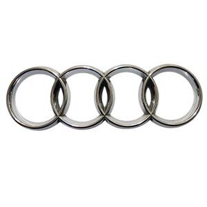 Audi Logo Emblem Plastic Chrome 10"x3"